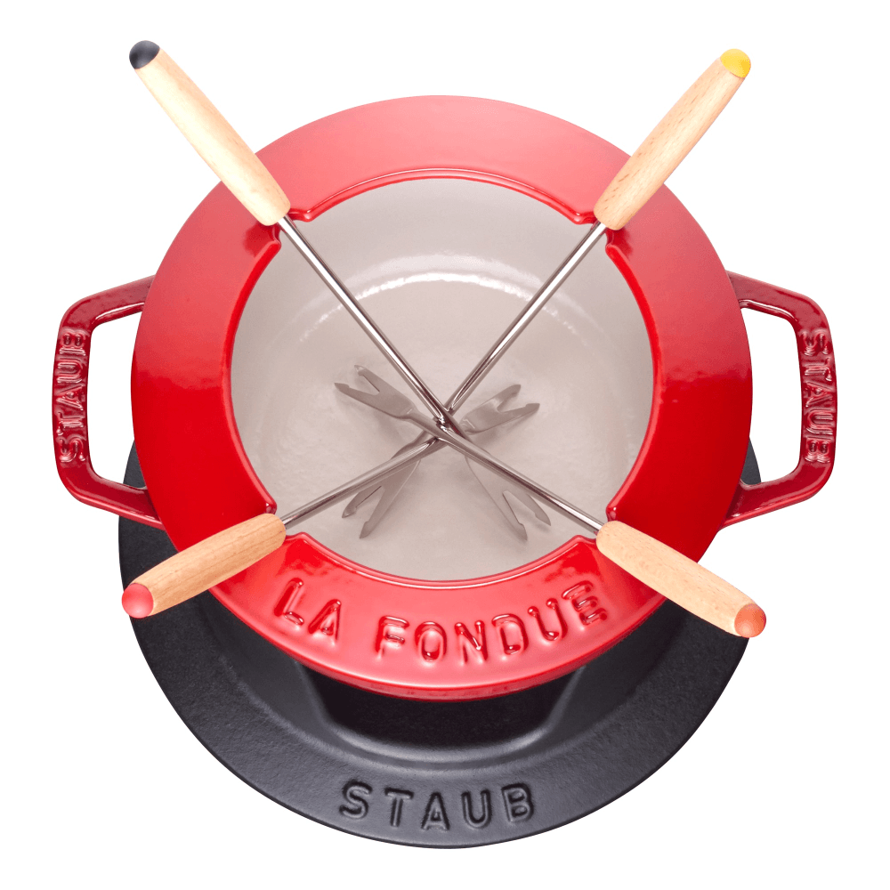 Mini fondue set, 10cm, Cherry
