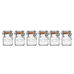 Image showing the Glass Clip Top Spice Jar Set product.