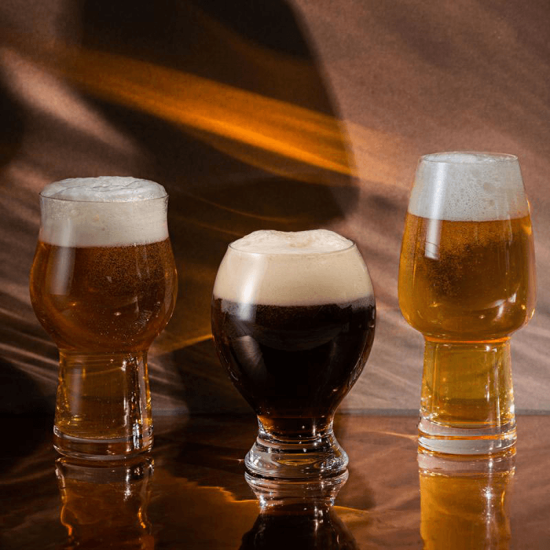 Three Cheers for Beers Set of 3 Beer Glasses, Clear
