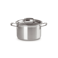Image showing the Classic 3-ply Deep Casserole, 20cm, Stainless Steel product.