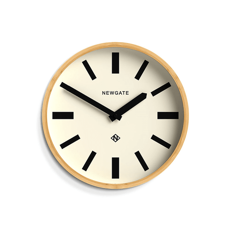 Bali Wall Clock Ocean Dial, 30cm, Light Bamboo