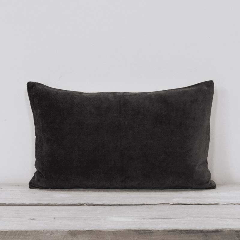 Misi Velvet Cushion, 30 x 50cm, Slate