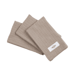 Image showing the Piqué Set of 3 Kitchen Cloths, 35 x 30 cm, Clay Stone product.