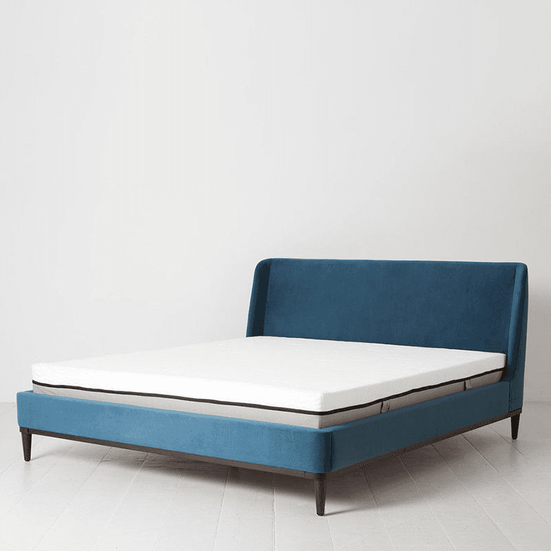 Bed 02 Velvet Super King Size Frame, Teal