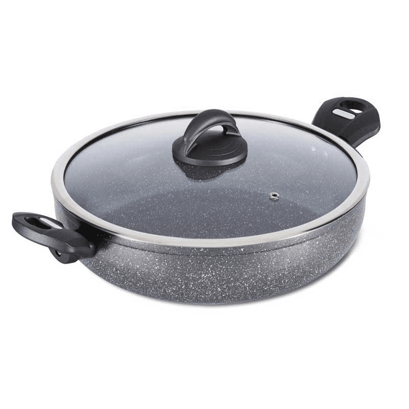 Cerastone Low Casserole Graphite, 30cm, Grey