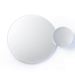 Image showing the Eclipse Wall mirror, H45 x W55 x D10cm, Oak/Mirrored Glass product.