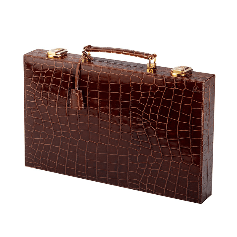 Backgammon Set, L45 x W30cm, Amazon Brown Croc