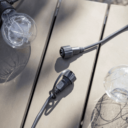 Image showing the Classic Festoon Lights Extension Kit, 10 Bulbs, Black product.