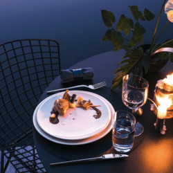 Image showing the NewMoon Pair of salad servers, Stainless Steel product.