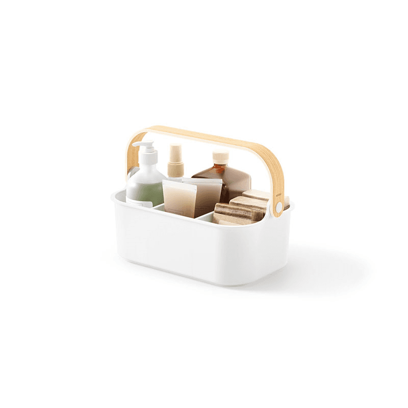 Bellwood Bin, White & Natural