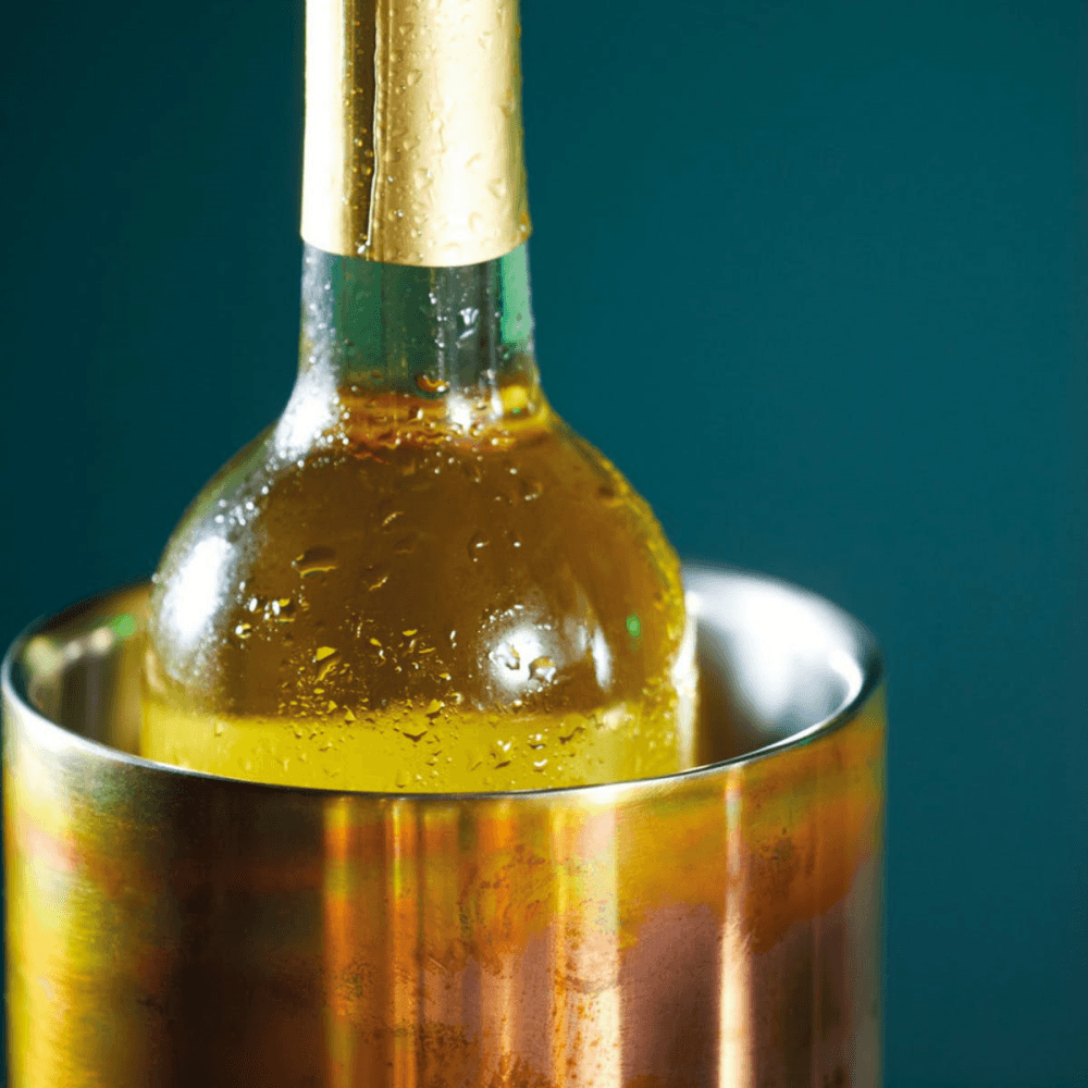 Double-Walled Wine Bottle Cooler, D12 x H20cm, Copper