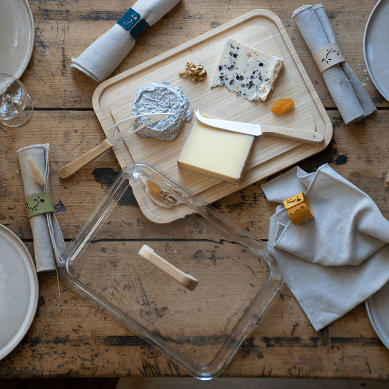 Bamboo Cheese Box, Clear