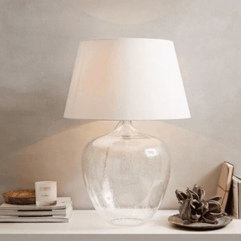 Image showing the St Ives Table lamp, H51 x W36cm, Clear Glass product.