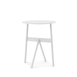 Image showing the Stock Side Table, H46 x D37cm, White product.