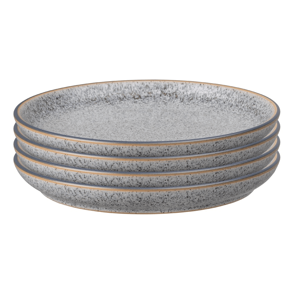 Studio Grey Set of 4 coupe dessert plates, 21cm, Granite