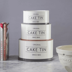Image showing the Innovative Kitchen Set of 3 cake tins, Cream product.