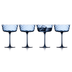 Image showing the Vienna Set of 4 Champagne Bowls, 300ml, Blue product.
