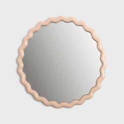 Image showing the Zigzag Mirror, D50cm, Pink product.