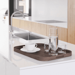 Image showing the Bellhop 558 Rectangular Tray, Walnut product.