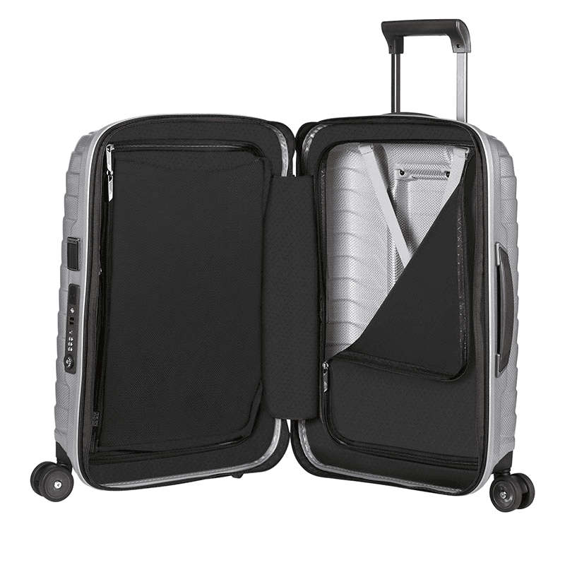 Proxis Cabin Suitcase, H55 x L40 x W20/23cm, Silver