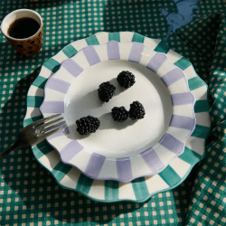 Image showing the Scalloped Breakfast Plate, D22cm, Lilac product.