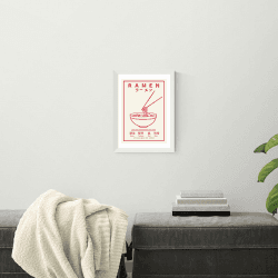 Image showing the Violet Studio Ramen Framed Print, 45 x 33cm, Red product.