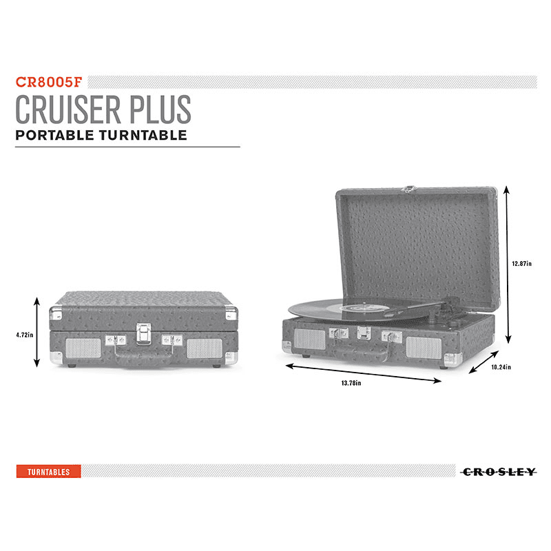 Cruiser Plus Deluxe Portable Turntable, Chalkboard