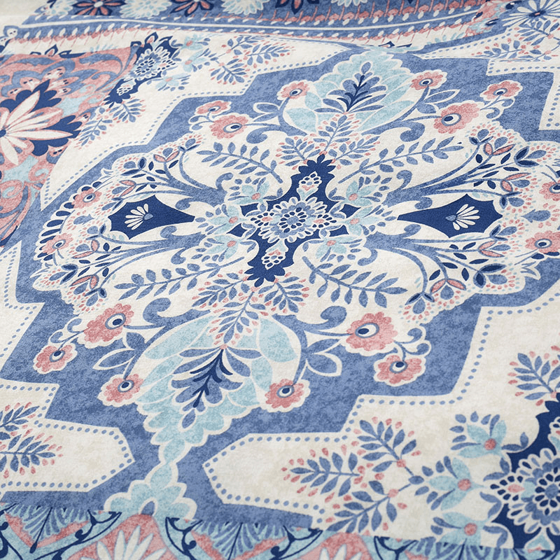 Boho Patchwork Duvet Set, Double, Blue