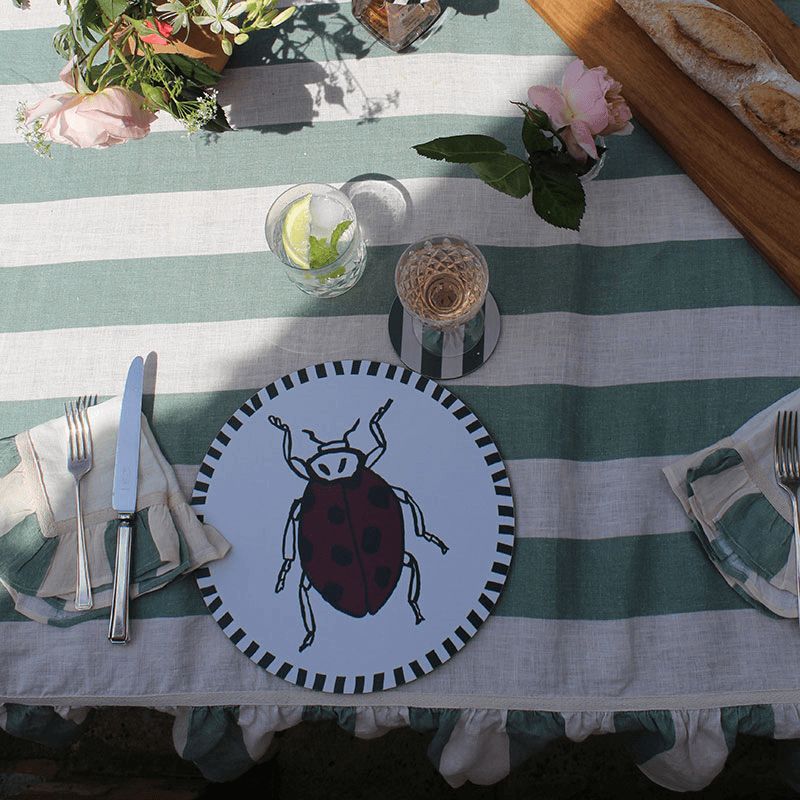 Ladybird Placemat, D28cm, Multi