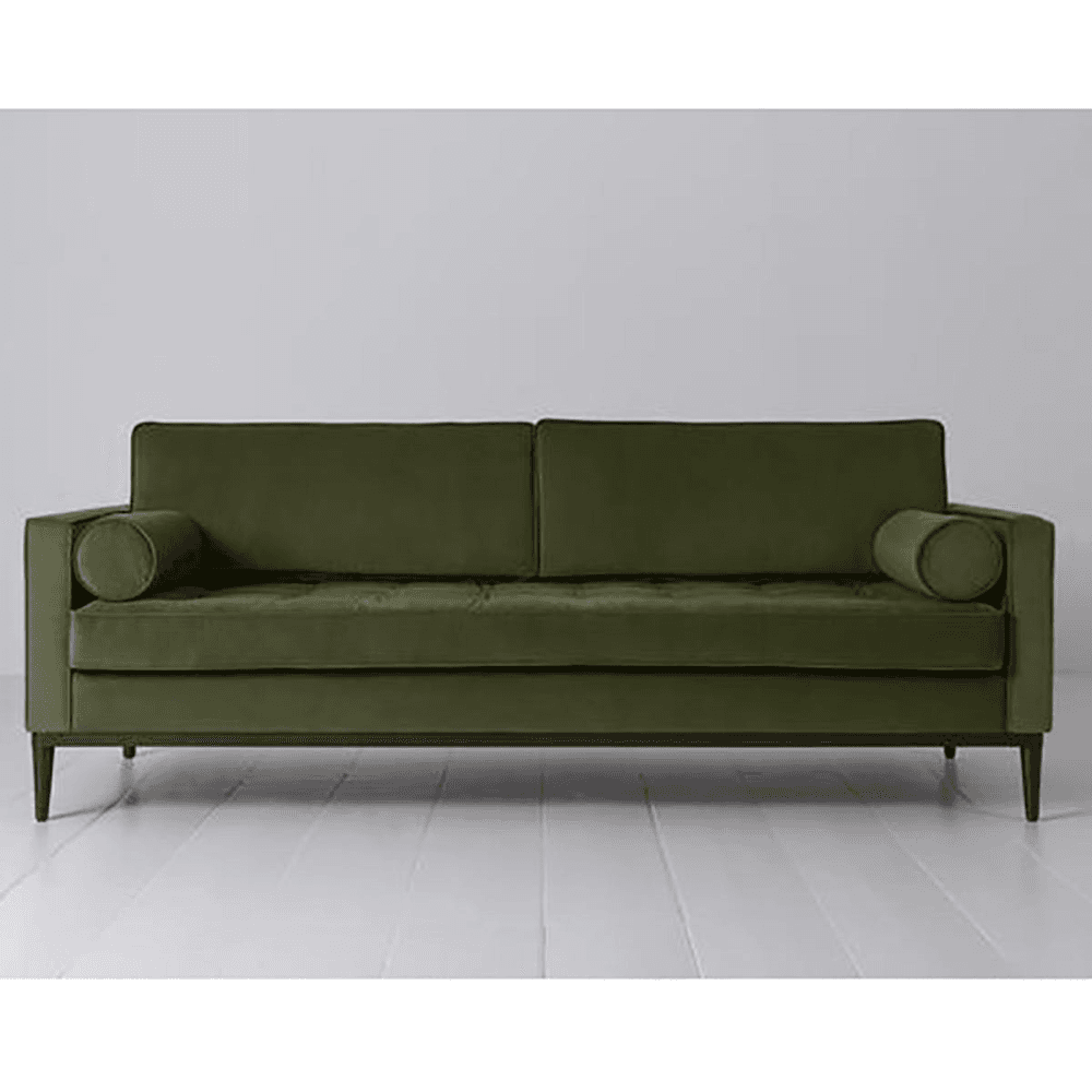 Model 02 3 Seater Velvet Sofa, Vine