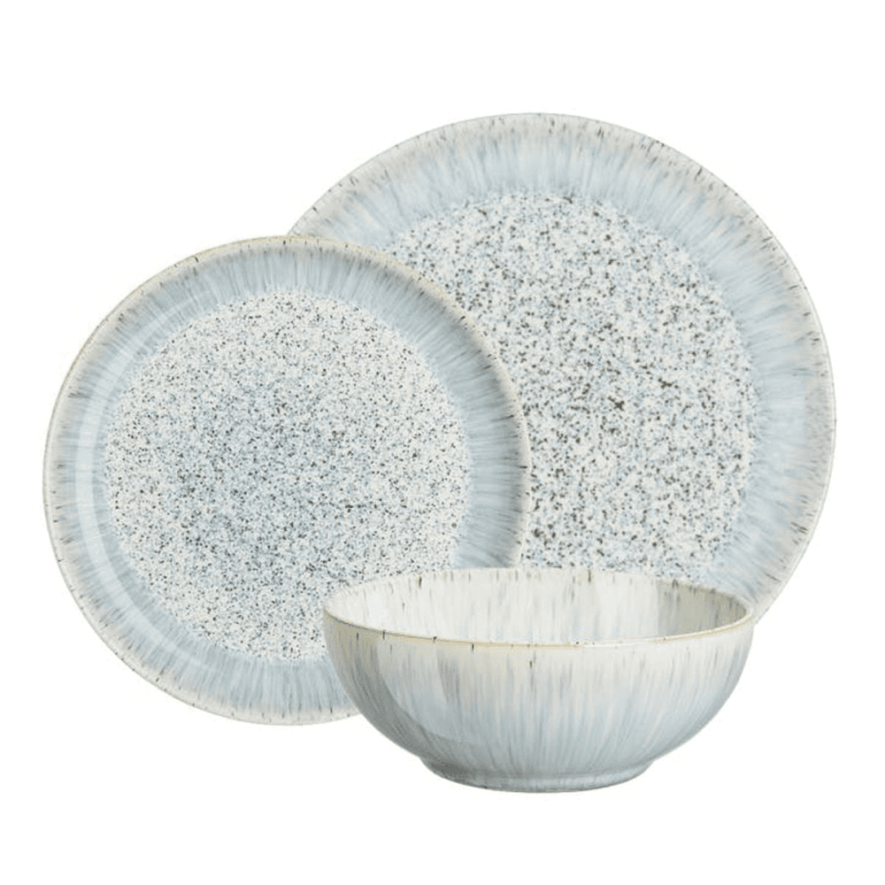 Halo Speckle 12 piece breakfast set, White/Grey