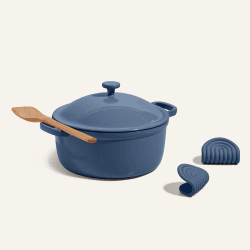 Image showing the Cast Iron Perfect Pot, Blue Salt product.