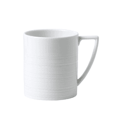 Image showing the Strata Mug, H10.4 x W8.8 x D12.3cm, White product.