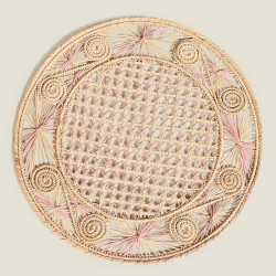 Image showing the Sandra Set of 2 Woven Placemats, D35cm, Rose Pink product.