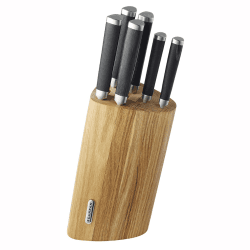 Image showing the Maitre D 6pc Knife Block Set, Metallic product.
