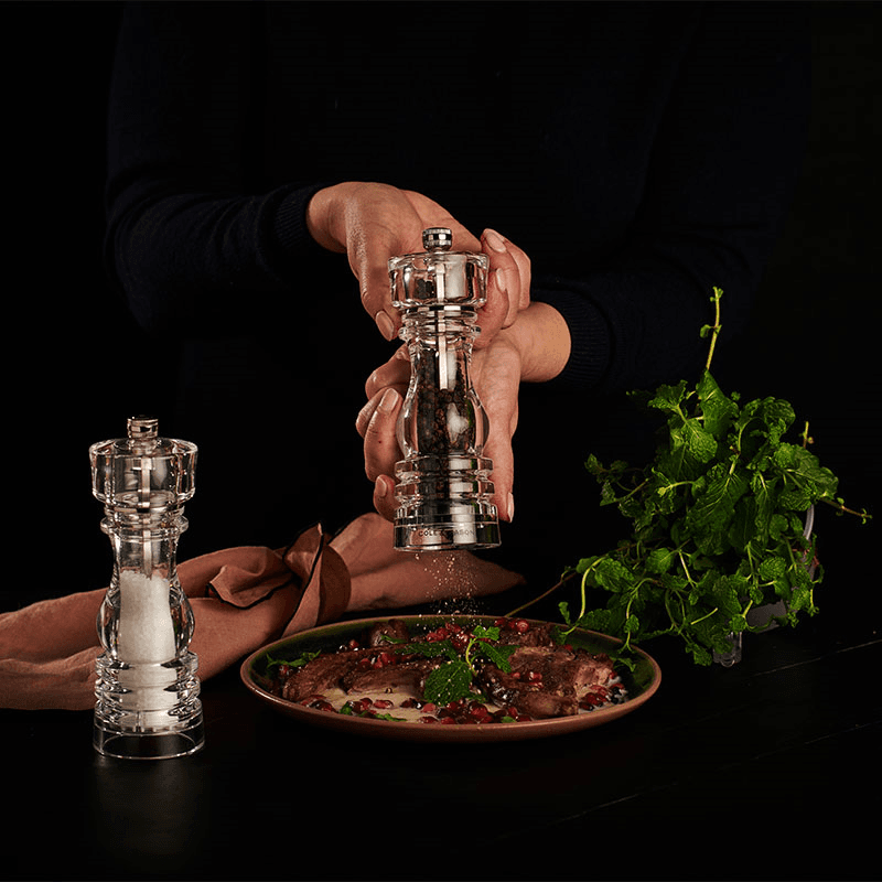 London Salt & Pepper Mills, 180mm, Clear