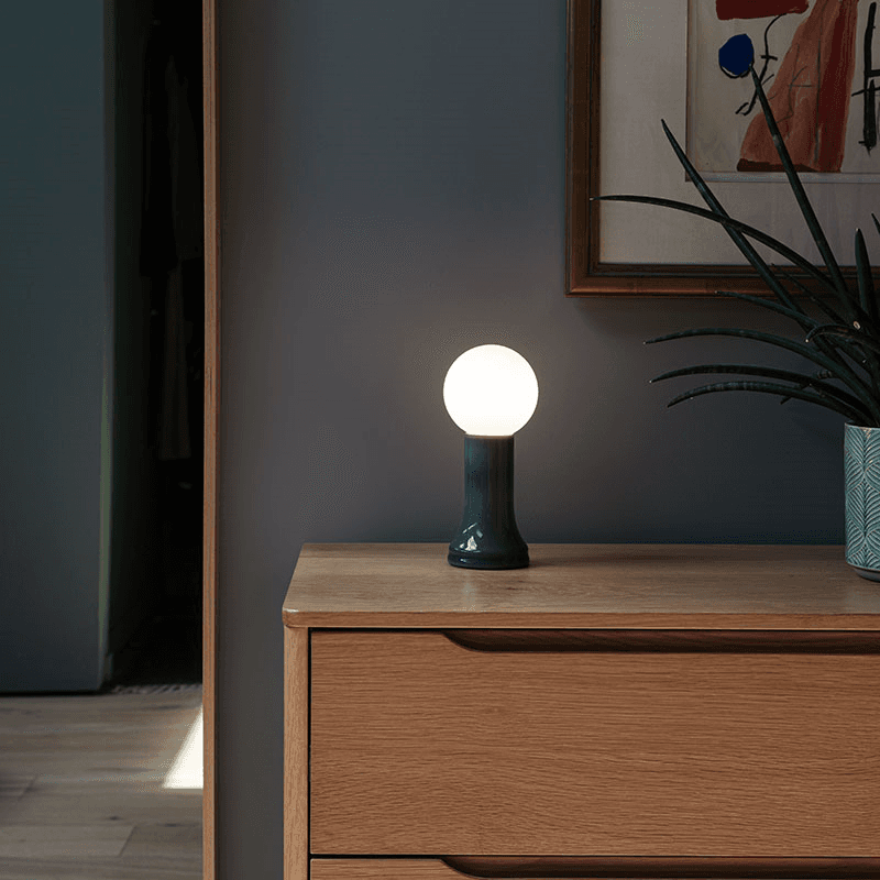 Shore Table Lamp with G95 LED Bulb EU, Smoke Grey