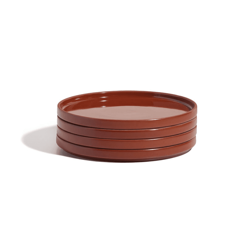 Set of 4 Salad Plates, 22cm, Terracotta