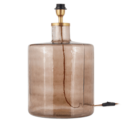 Image showing the Edina Recycled Glass Table Lamp, H51cm, Smoke Brown product.
