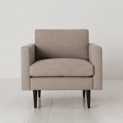 Image showing the Model 01 Linen Armchair, Pumice product.
