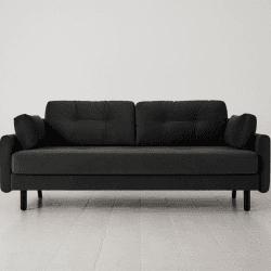 Image showing the Model 04 3 Seater Velvet Sofa, Charcoal product.