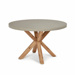 Image showing the Burford Round Dining Table, D120cm, Grey & Natural product.