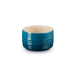 Image showing the Set of 6 Stoneware Stackable Ramekins, Deep Teal product.