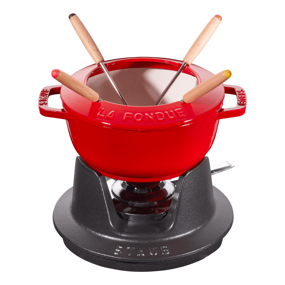 Mini fondue set, 10cm, Cherry