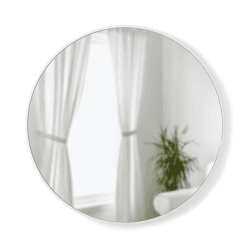 Image showing the Hub Wall Mirror, D94cm, White product.