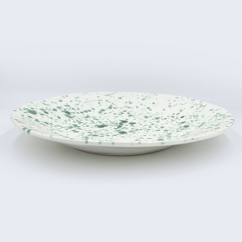 Splatter Shallow Serving Bowl, D29cm, Pistachio