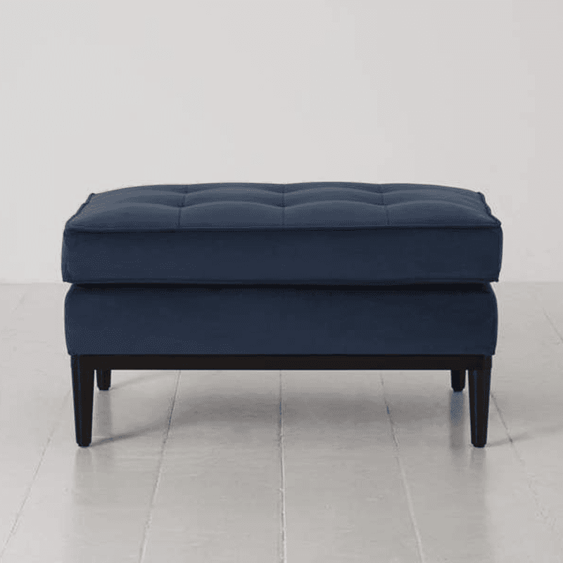 Model 02 Velvet Ottoman, Teal