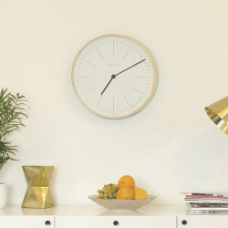 Image showing the Mr Clarke Wall clock, Dia40cm, Pale Wood Finish product.