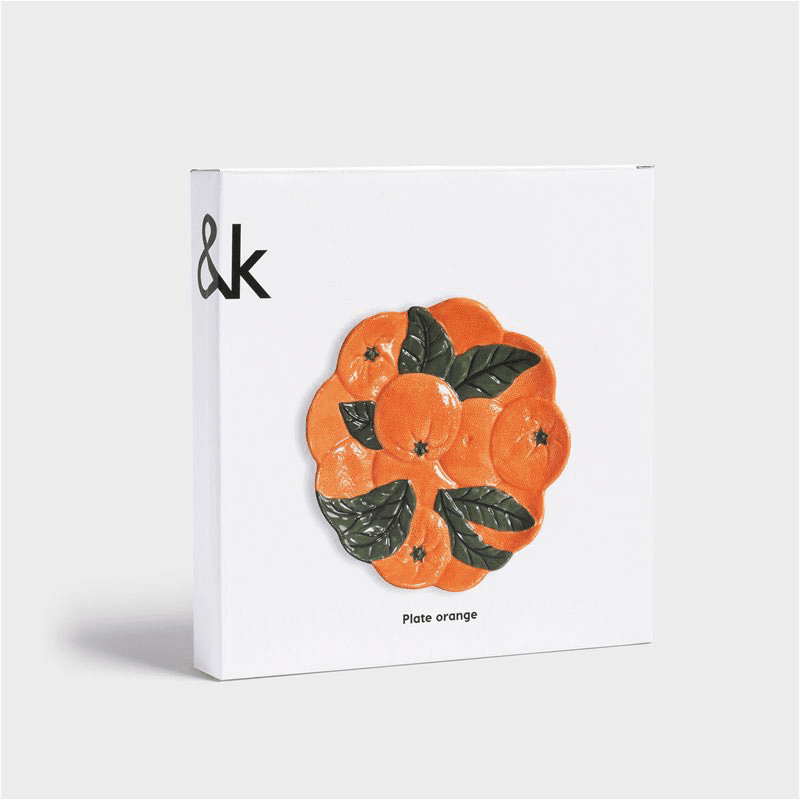 Orange Side Plate, D23cm, Orange