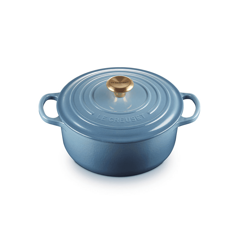 Signature Cast Iron Round Casserole, 20cm, Chambray